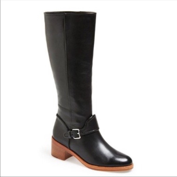 Coach Shoes - EUC Coach Cecelia Black Leather Riding Boots